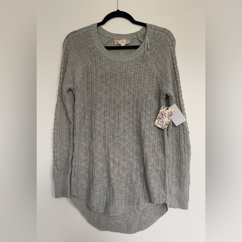 Pink Republic Gray Knit Sweater